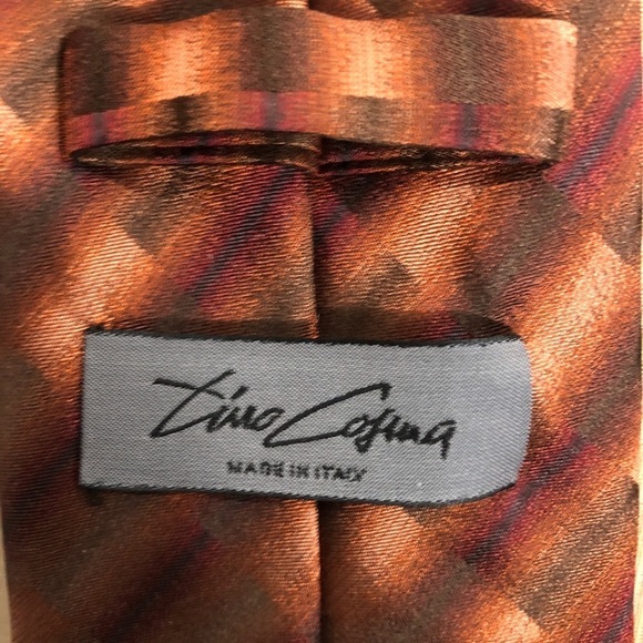 Mens Brown Tie. Tino Cosina. Italy.Like New. - Picture 3 of 3